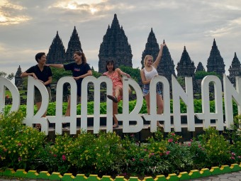 Jackie and friends in Indonesia